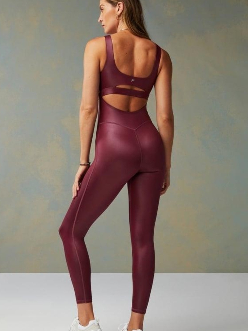 Fabletics Motion365 Shine Jumpsuit – Merlot Shine – XXL/1X – NWT